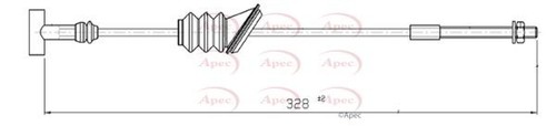 Apec front brake - front, cable
