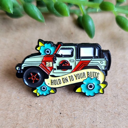 Jurassic park enamel pin badge - enamel,