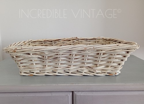 Vintage rectangular wicker - rectangular,