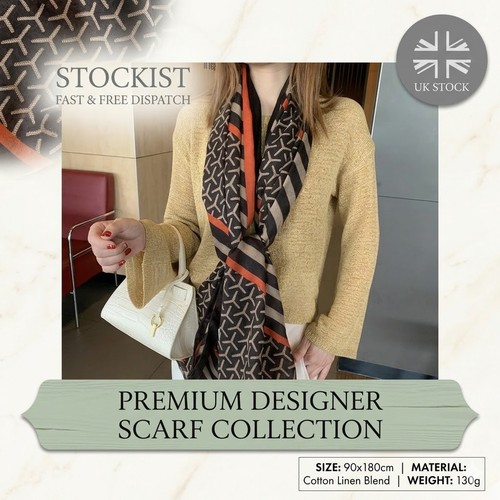 Large scarf women - large, linen