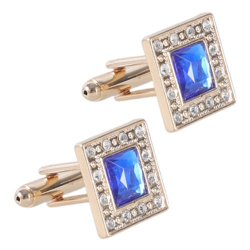 Gold blue crystal - gold, men