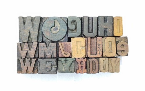 Vintage letterpress mix - 20,