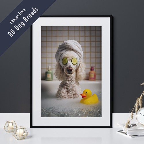Funny dog bath print - funny,