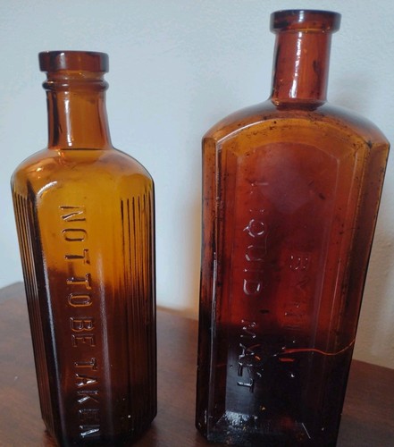 Old brown glass - old, bottles