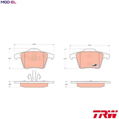 Brake pad set disc - pad,