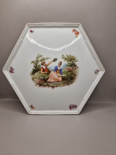 Hexagonal tray vintage - hexagonal,