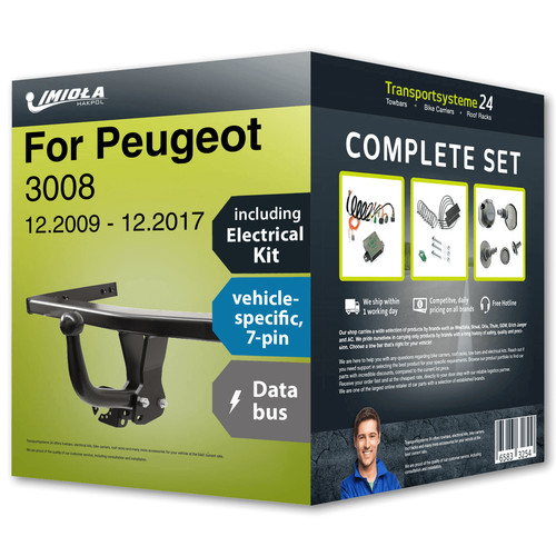 Towbar fixed for peugeot 3008 - towbar,