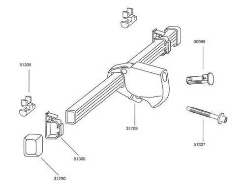 Thule foot pack 774 spare - 774,