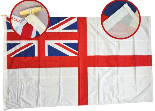 White ensign flag 5ft - white,