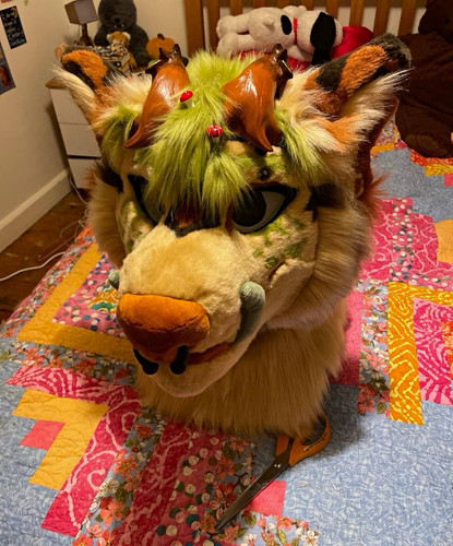 Handmade furry full head - full,
