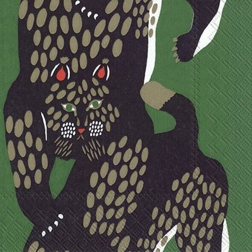 Marimekko ilves green - green, cat