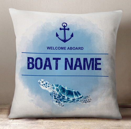 Personalised boat name cushion - personalised,