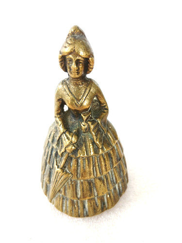Vintage crinoline lady brass - vintage,