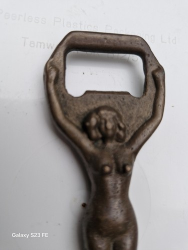 Vintage brass metal nude - brass, naked