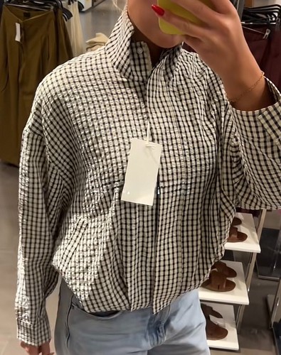 Zara check bomber - bomber, jacket