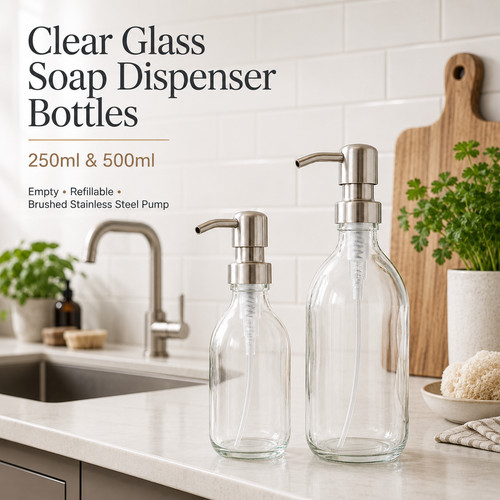 Clear glass soap - clear,
