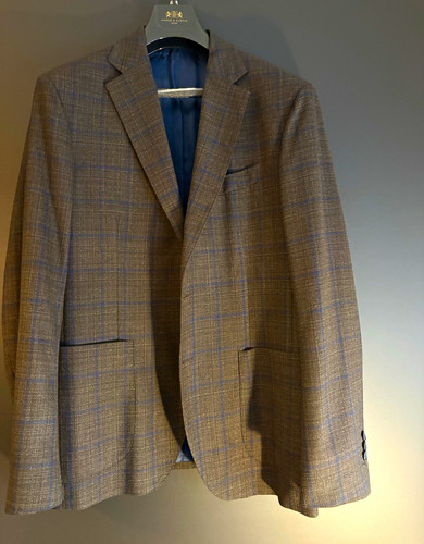 Boggi men brown blue check - men’s, brown/blue