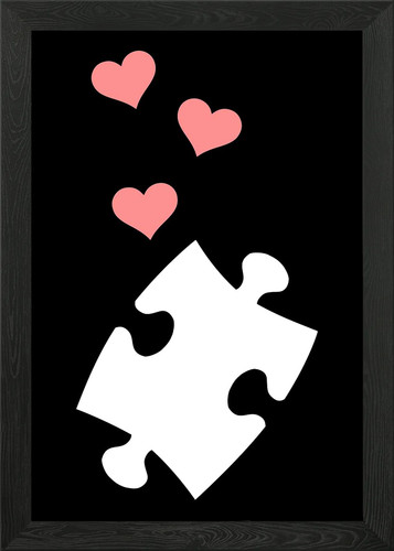 Jigsaw puzzle piece framed - jigsaw,