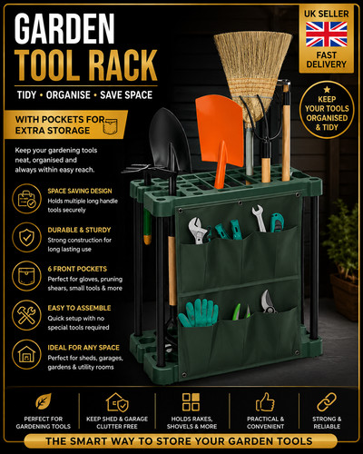 Garden tool storage rack - garden,