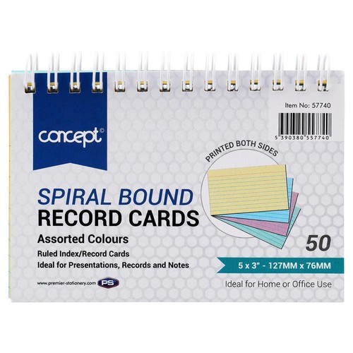 Pack spiral ruled - of, 5"x3"