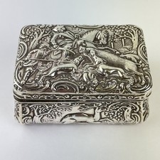 Antique solid silver embossed - antique,