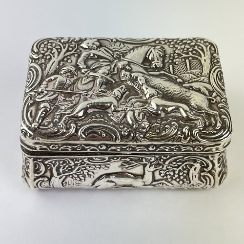 Antique solid silver - solid, embossed
