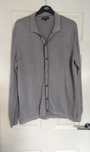 Mens grey cardigan size - cardigan,