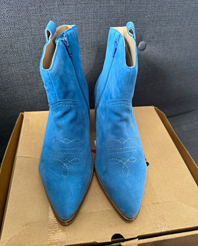 Joe browns blue suede western - browns,