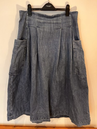 Toast denim pleated midi skirt - pleated,