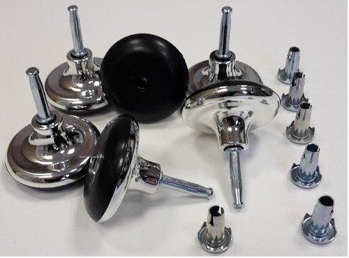 Furniture silver chrome foot - silver,
