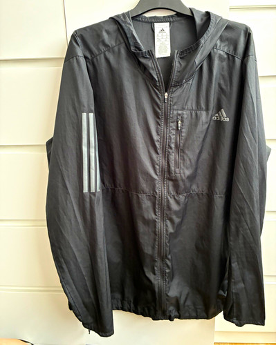 Adidas men black hooded - hooded, full