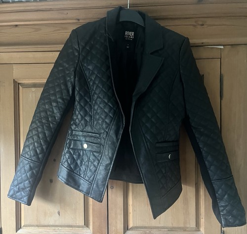 River island black quilted - black,