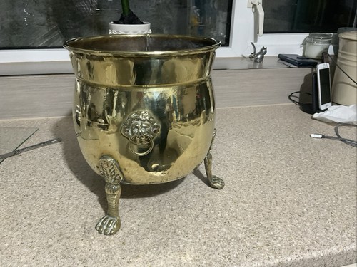Victorian brass jardiniere - victorian,
