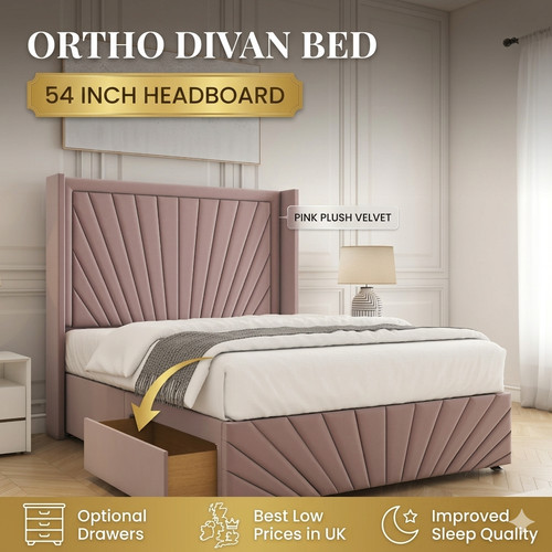 Plush velvet divan bed set - divan,