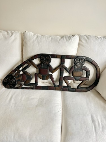 Oversized carved wood wall - carved,