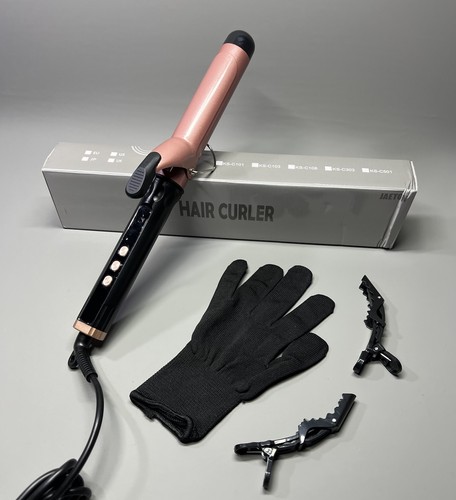 Hair curling iron wand tongs - iron,
