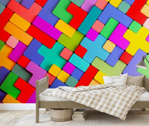 Multi colored bricks - colored,