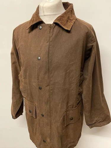 Wax jacket mens - large, brown