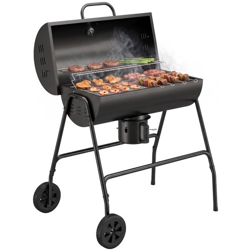 Outsunny barrel charcoal - barrel,
