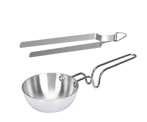 Aluminium tadka pan chimta - aluminium,