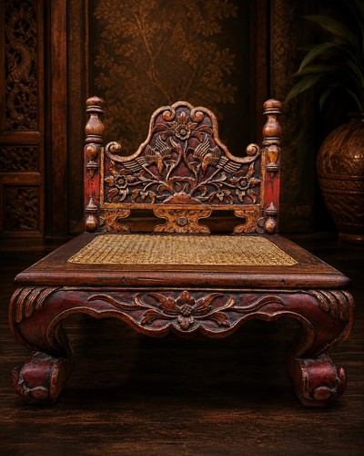 Antique carved throne - throne, chair