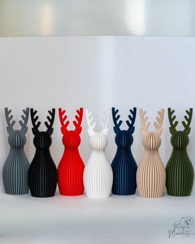 Reindeer figurine modern 3d - reindeer, |