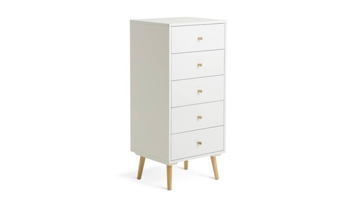 Otto drawer tallboy - 5, white