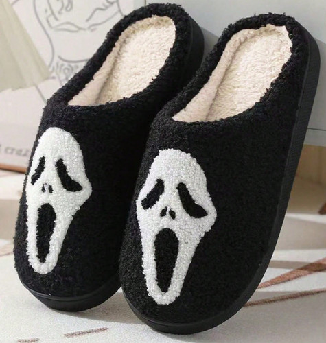 Skeleton cartoon slippers warm - skeleton,