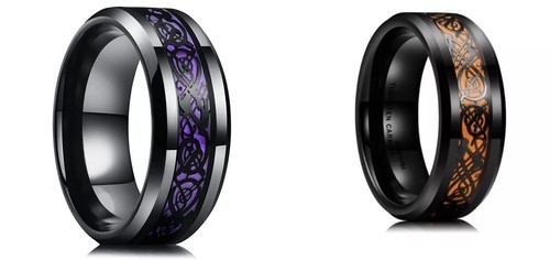 Dragon celtic ring titanium - dragon,
