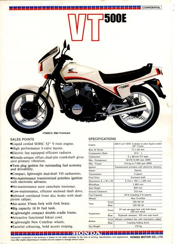 1983 honda vt500ed - 1983,