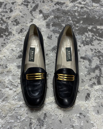 Bally vintage black leather - bally,