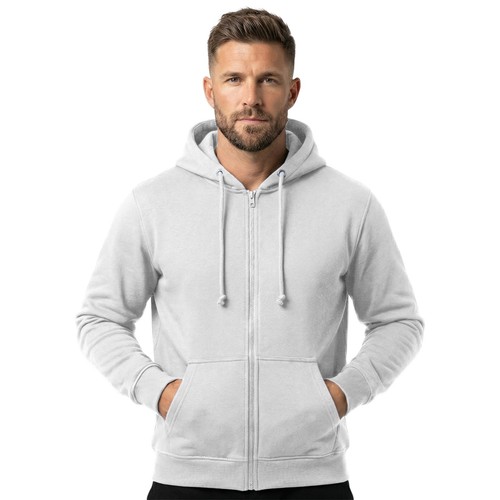 Plain full zip hoodie - full, up