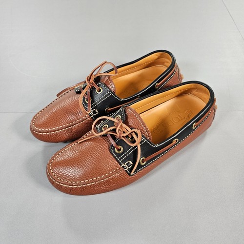 Tods womens boat shoes brown - shoes,
