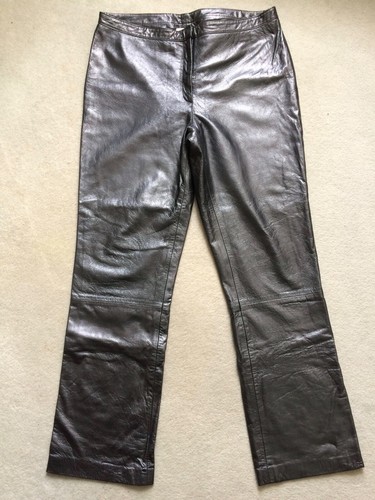 Vintage real leather - leather, gunmetal